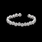 Minimalist Adjustable Alloy CZ Ring - Silver