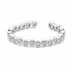 Minimalist Adjustable Alloy CZ Ring - Silver