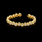 Minimalist Adjustable Alloy CZ Ring - Gold
