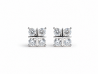 Square Quad-Cluster Stud Earrings