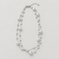 Sleek Silver -Toned Station Necklace