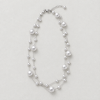 Sleek Silver -Toned Station Necklace