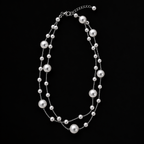 Sleek Silver -Toned Station Necklace