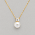 Lattice Pearl Necklace - Gold