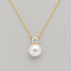 Lattice Pearl Necklace - Gold