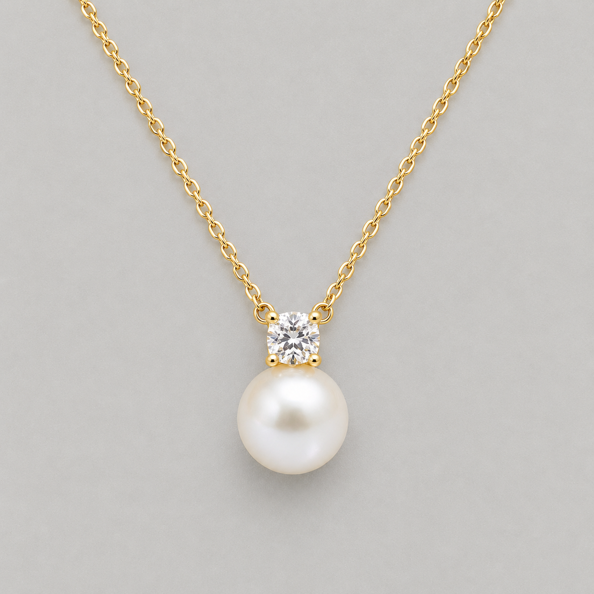 Lattice Pearl Necklace - Gold