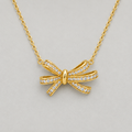 Multi-Loop Bow Necklace - Gold