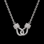 Gold-Plated Horsebit Hook Necklace