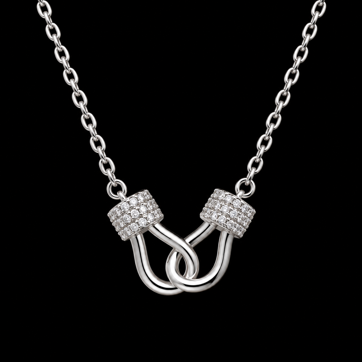 Gold-Plated Horsebit Hook Necklace