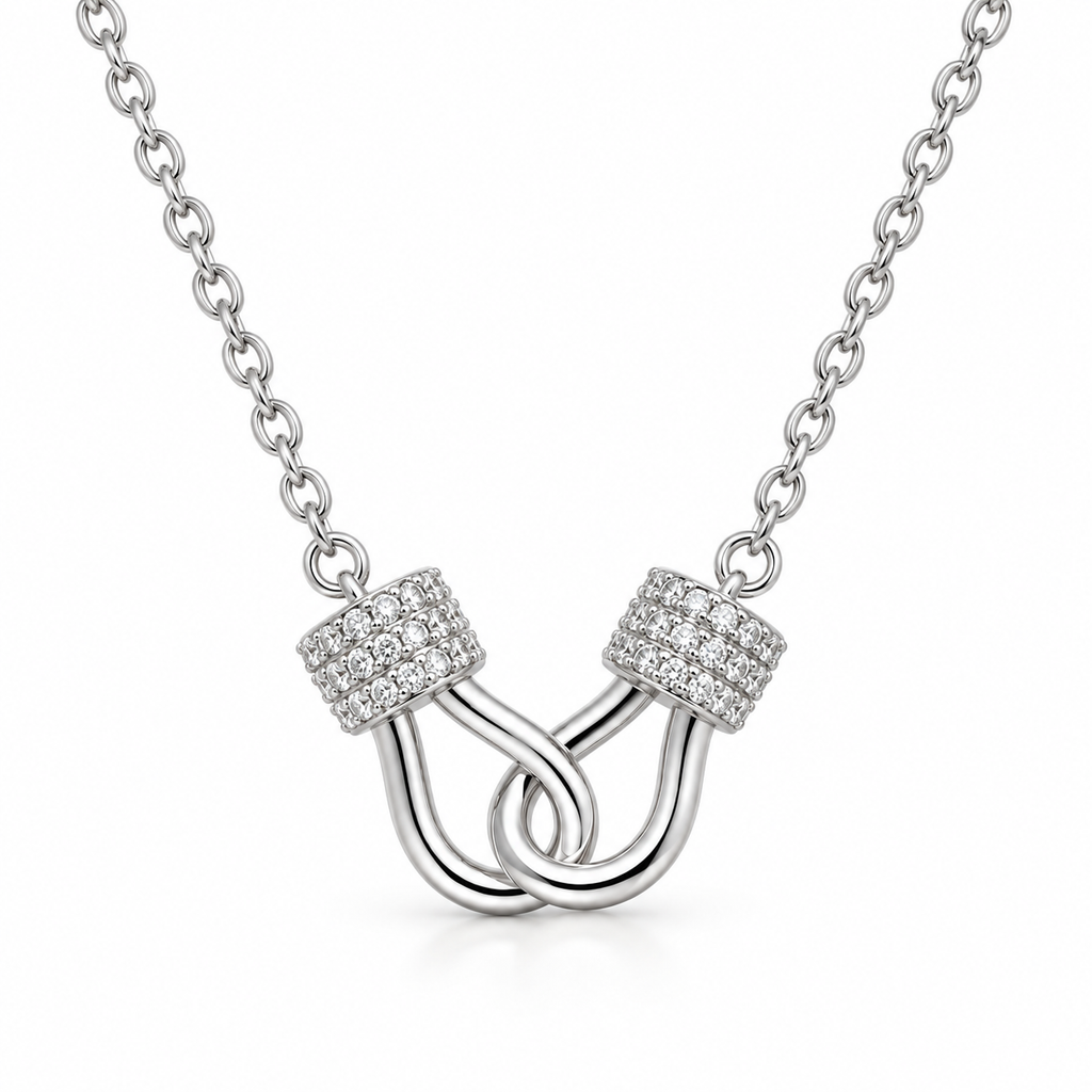 Gold-Plated Horsebit Hook Necklace