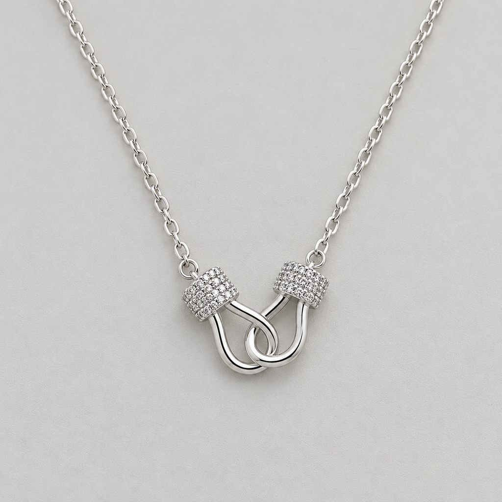 Gold-Plated Horsebit Hook Necklace