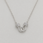 Gold-Plated Horsebit Hook Necklace