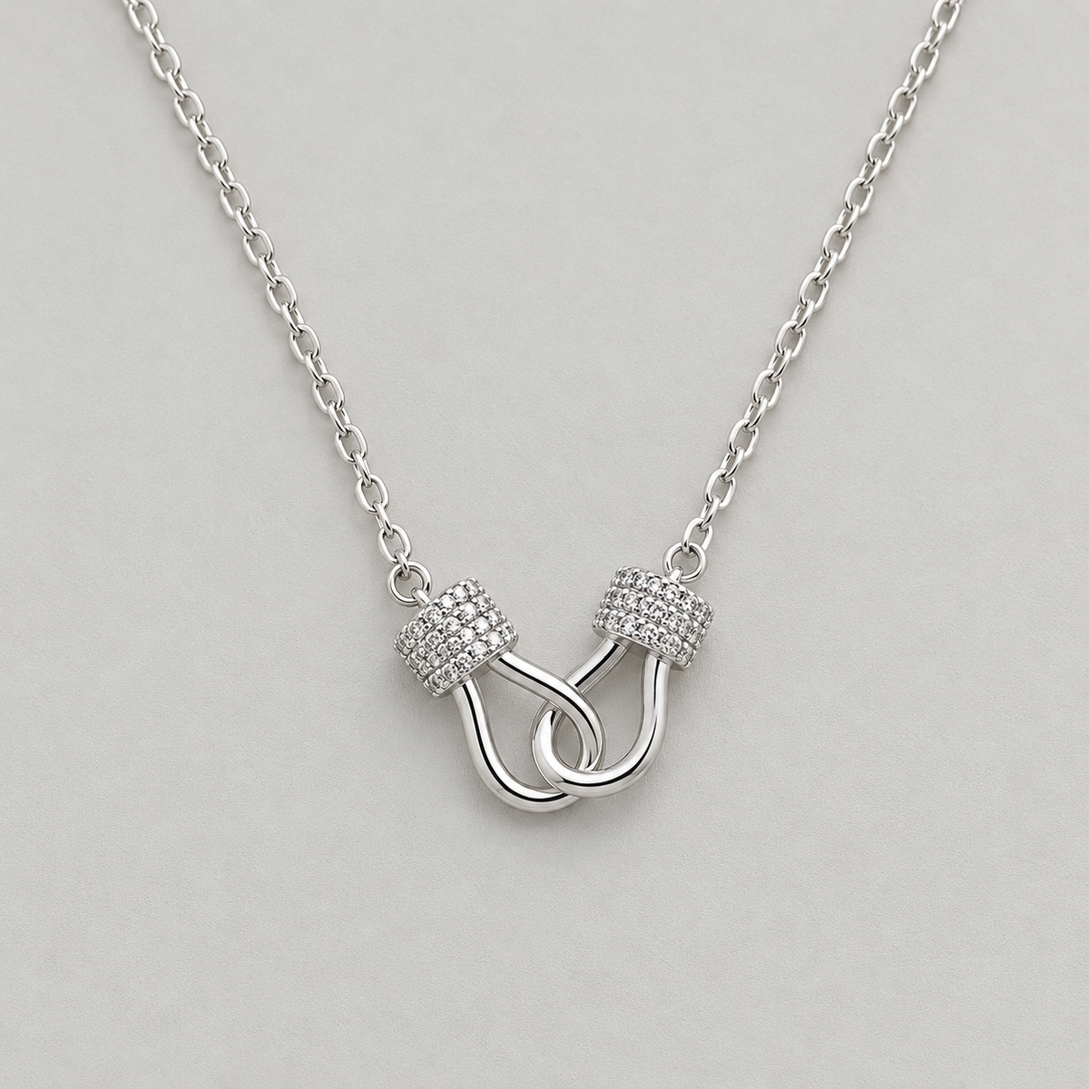 Gold-Plated Horsebit Hook Necklace