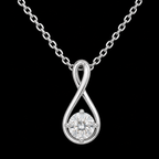 925 Infinity Loop Silver-Tone Necklace