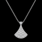 Radiant S925 Silver Fan Necklace