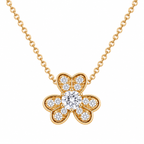 Sterling Silver Gold Blossom Necklace