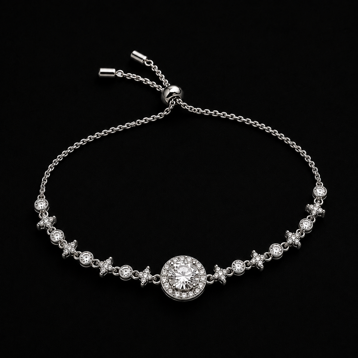 Celestial Halo Tennis Bracelet