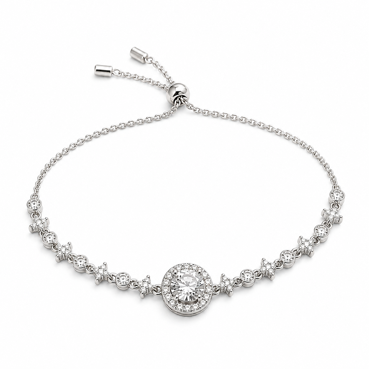 Celestial Halo Tennis Bracelet