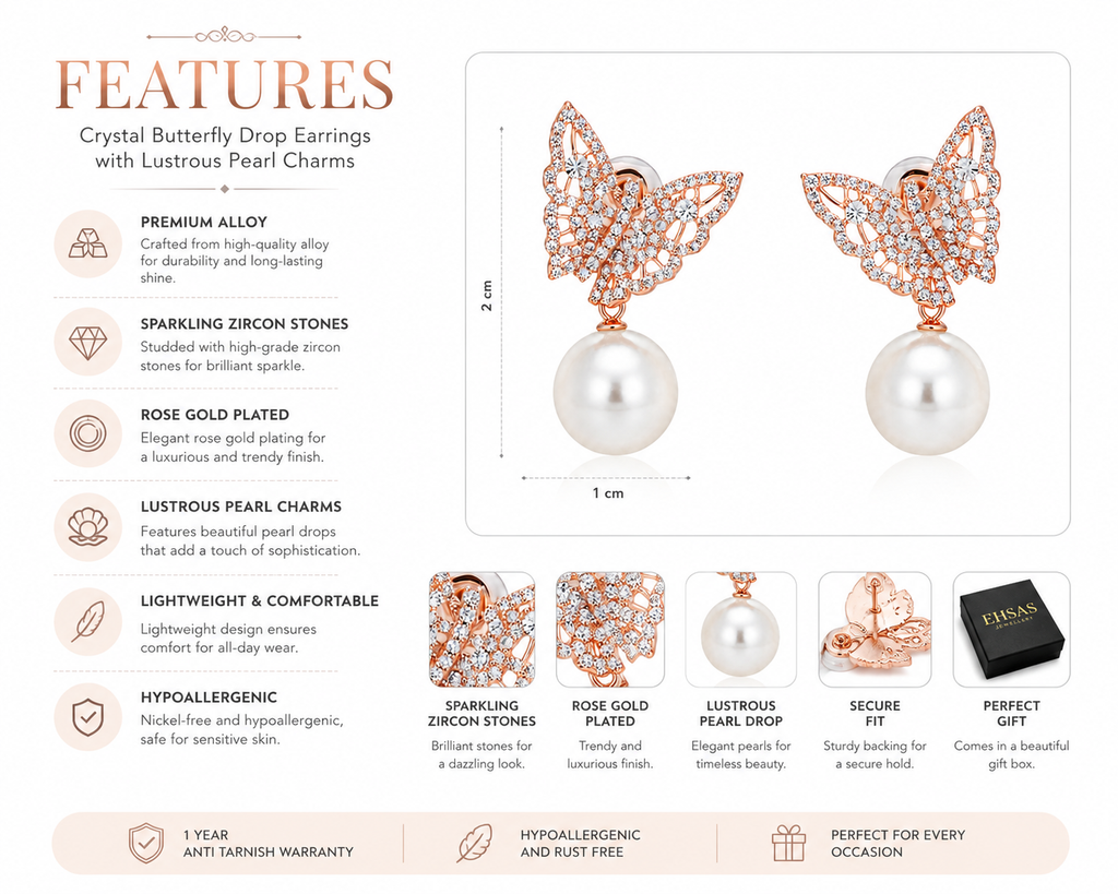 Butterfly Pearl Drops