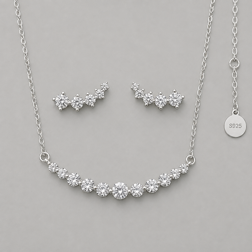 Gradient Crystal "Smile" Jewelry Set