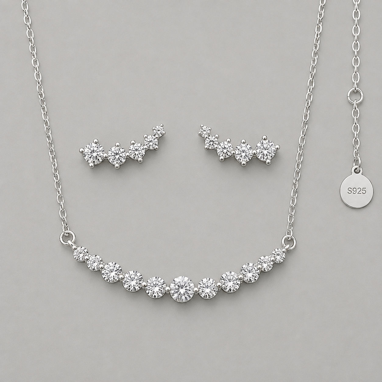 Gradient Crystal "Smile" Jewelry Set