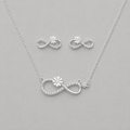 Infinity Blossom Necklace & Stud Earring Set