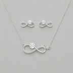 Infinity Blossom Necklace & Stud Earring Set