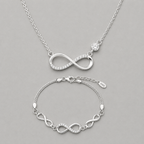 Infinity Necklace & Multi-Link Bracelet Set
