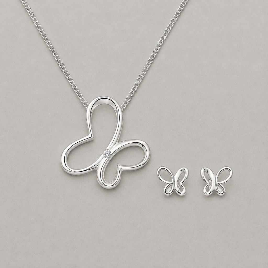Radiant Butterfly Jewelry Set