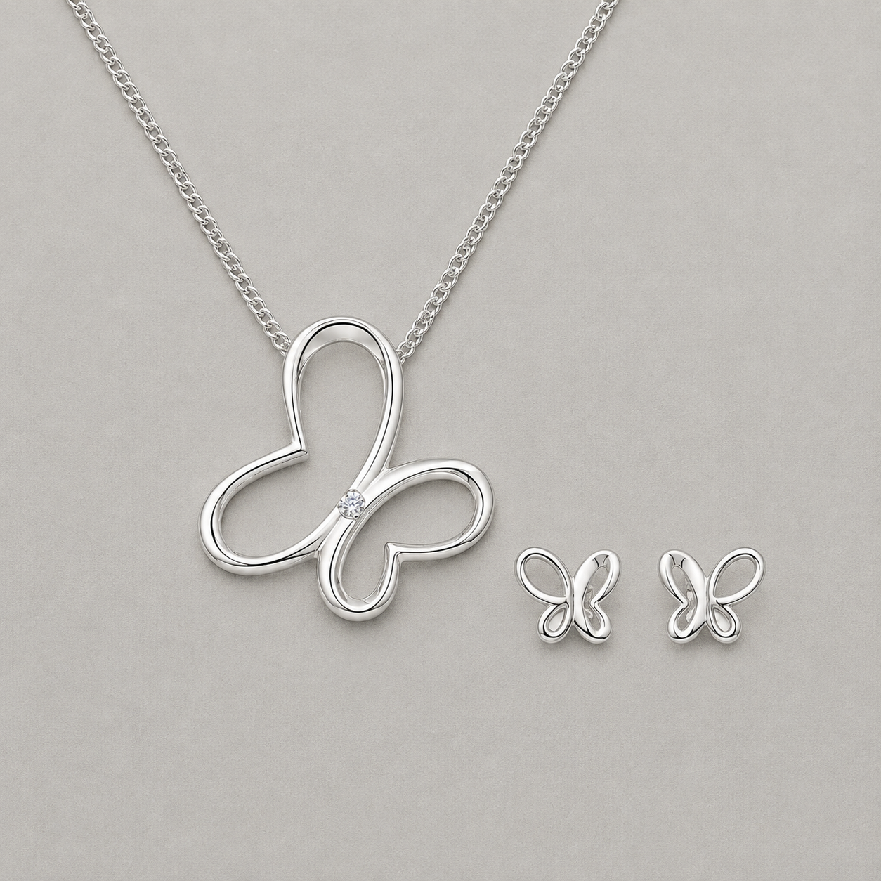 Radiant Butterfly Jewelry Set