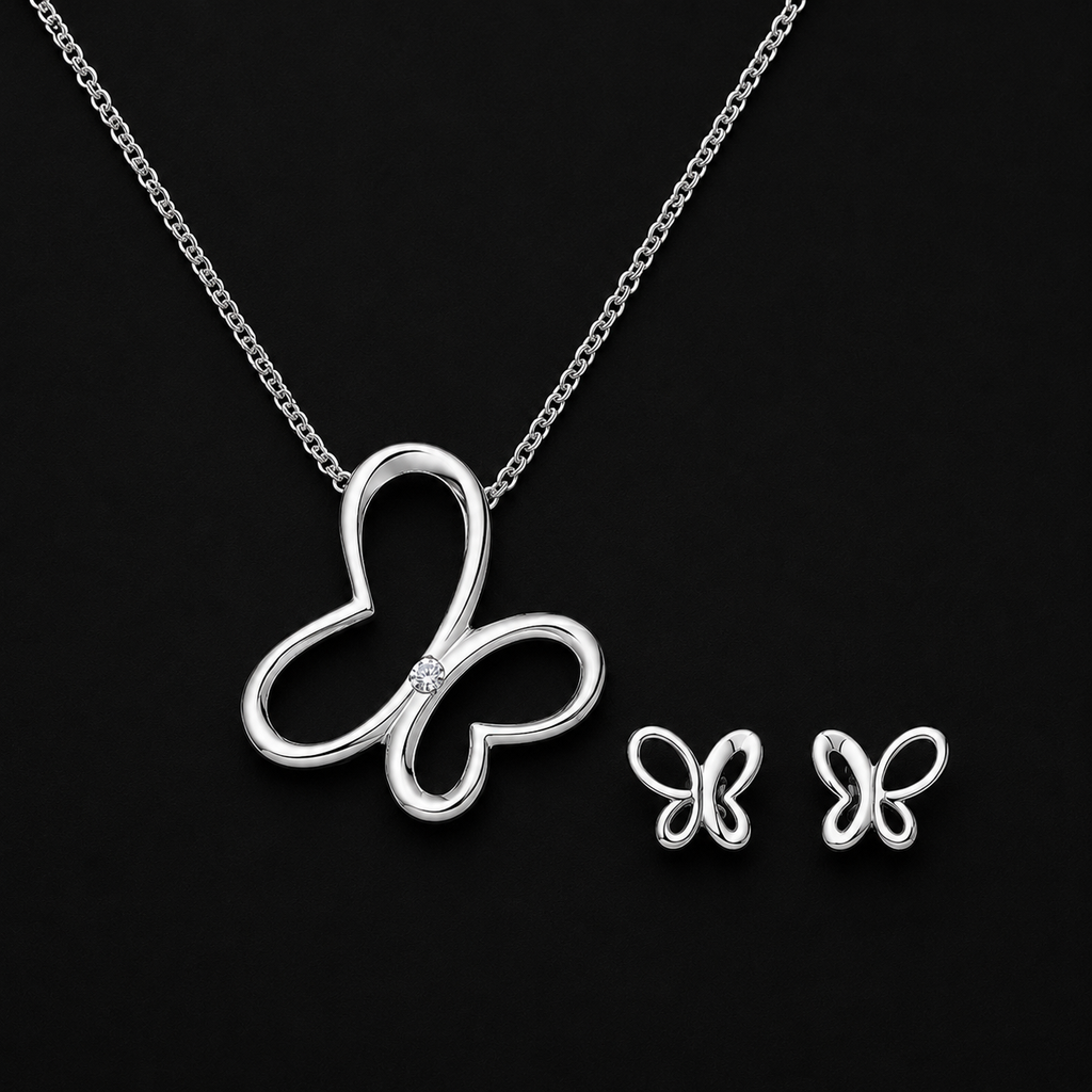 Radiant Butterfly Jewelry Set