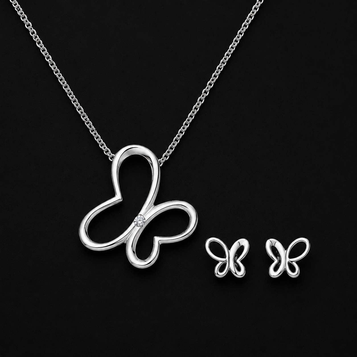 Radiant Butterfly Jewelry Set