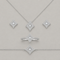 Geometric Rhombus Cut-Out Jewelry Set