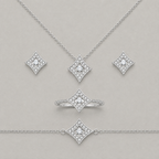 Geometric Rhombus Cut-Out Jewelry Set