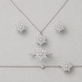 Snowflake Jewelry Set with Brilliant Sunburst