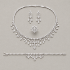 Chandelier Design Pear-Cut Crystals Set