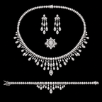 Chandelier Design Pear-Cut Crystals Set