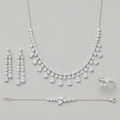 Cluster Pear Cut Jewelry Set