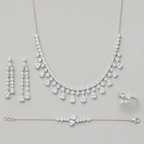 Cluster Pear Cut Jewelry Set