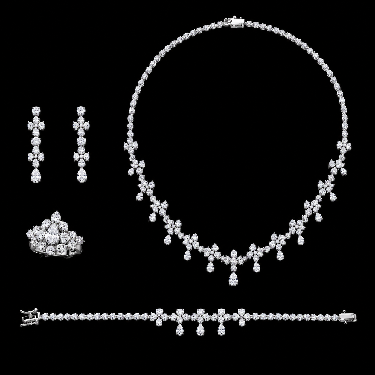 Marquis and Pear-Cut Crystals Set
