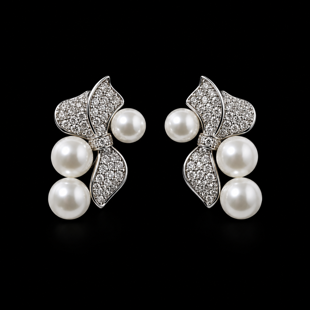 Modern Cream Pearl Petal Drops