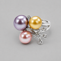 Tricolor Pearl Blossom Ring
