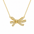 Gold-Plated Multi-Loop Bow Necklace