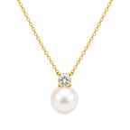 Gold-Plated Lattice Pearl Necklace