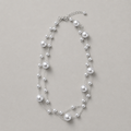 Sleek Silver-Toned Station Necklace