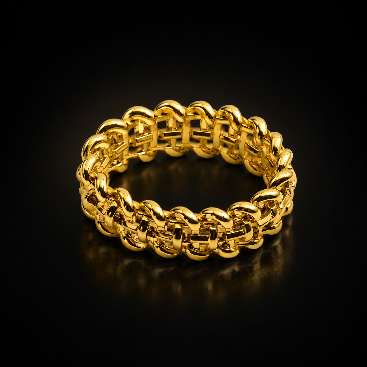 Brilliant Woven Crystal Band Ring