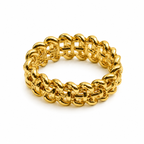 Brilliant Woven Crystal Band Ring