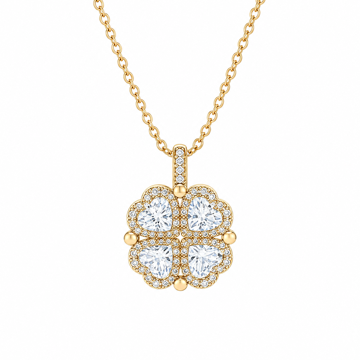Reversible Clover Pendant Necklace