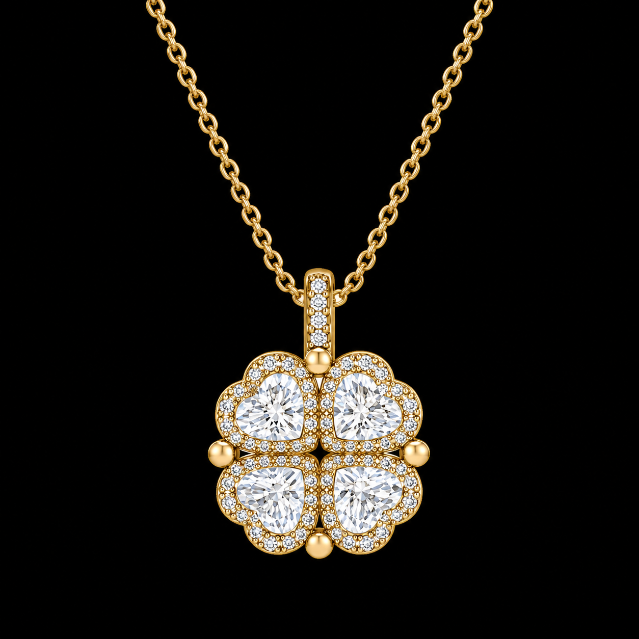 Reversible Clover Pendant Necklace