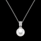 Sparkling Floral Silver Pendant Necklace - Silver